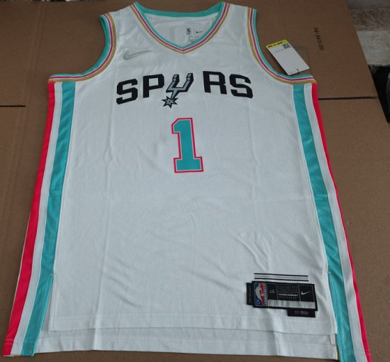 NBA 1 Wembanyama Spurs 21-22 city 75th Anniversary Maillot